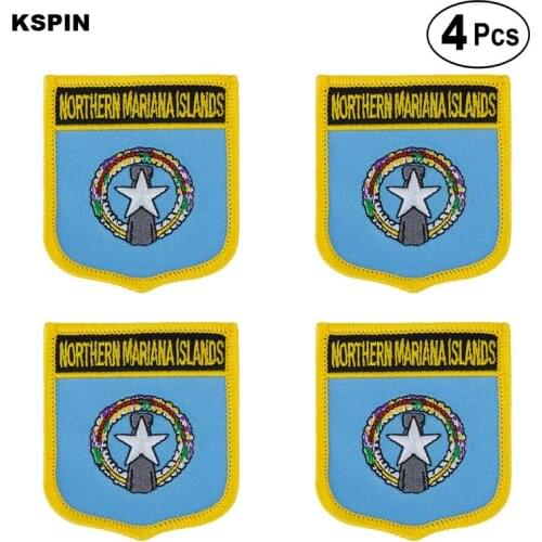 Northern Mariana Islands Shiled Shape flag patches national flag patches for Cothing DIY Decoration