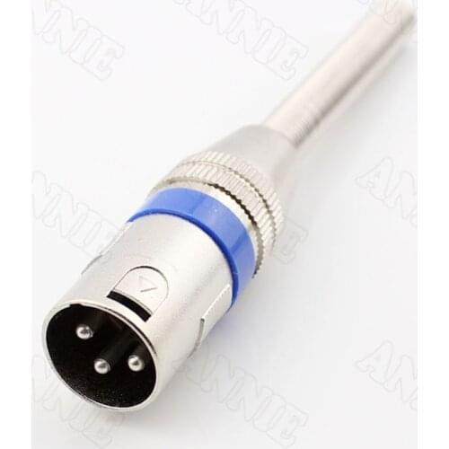 50pcs/lot Long Tail Spring XLR Plug 3 Pin Male Socket KTV Microphone Specialized Jack