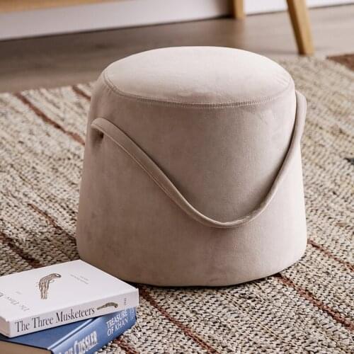 Nordic simple fabric shoes changing stool modern fashion balcony leisure pouf creative household party extra dining pier