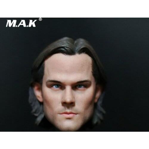 In Stock 1/6 Scale Male Head Sculpt Supernatural Sam Winchester Jared Padale Figure Accessory Model for 12'' Action Figure Body