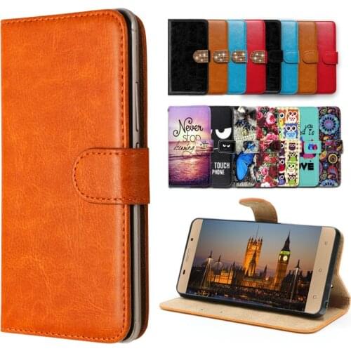 Vintage Flip Case kickstand Luxury PU Leather case for BQ BQ-5056 Fresh lovely cool Cartoon Wallet Fundas Cover
