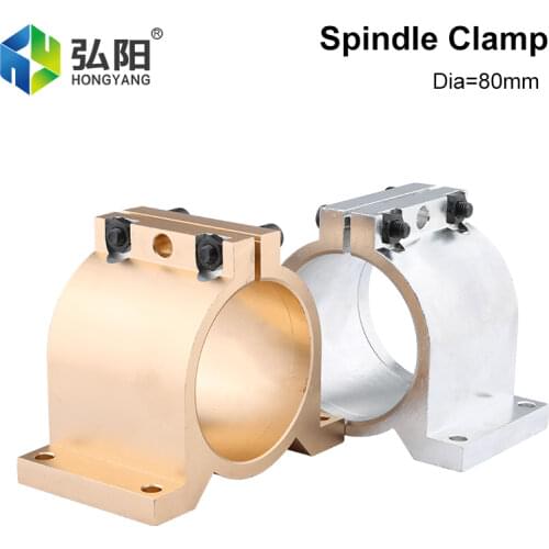 CNC Spindle Clamp 80MM Aluminum Fixed Seat To Install The Center Bracket, Used For 1.5KW 2.2kw Milling Cutter Engraving Machine