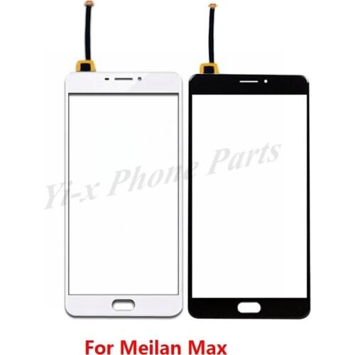 2pcs/lot For MEIZU M3 Max Digitizer Touch Screen Glass Panel Meilan Max Mobile Phone Replacement Parts