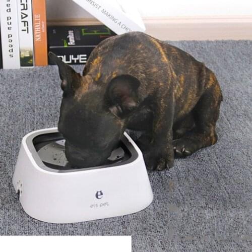 2021 Dog Drinking Water Bowl 1.2L Floating Non-Wetting Mouth Cat Bowl Without Spill Drinking Water Dispenser PP Plastic Dog Bowl