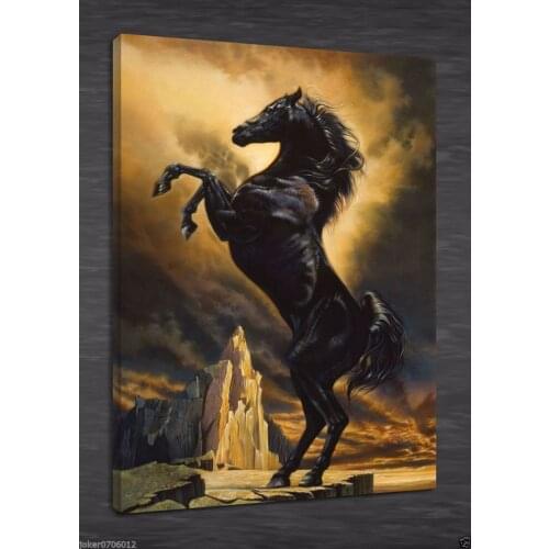 24x36 Home Deco Oil Painting Animal Horse On Canvas Art Decor Wall Art