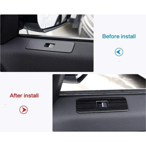 For Land Rover Discovery Sport 2015-2018 Stainless Steel Black Brushed Door Window Lift Switch Button Cover Trim 4pcs