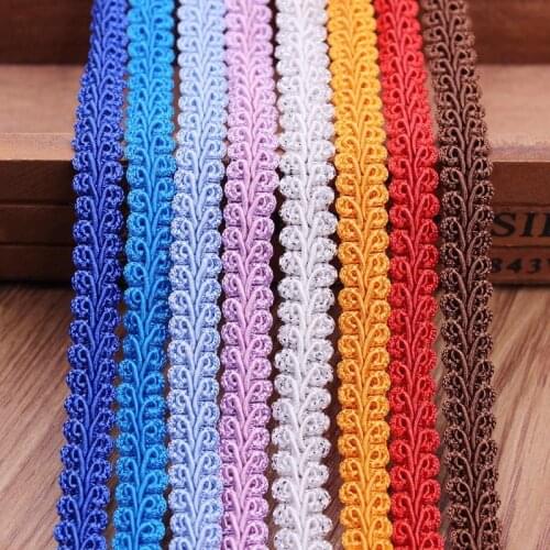 40Meters 12MM Colorful Trim Sewing Lace Centipede Braided Lace Ribbon Home Party Decoration DIY Clothes Curve Lace Accessories