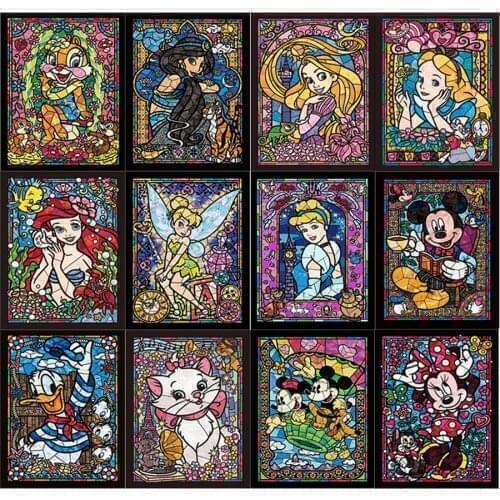 Disney DIY Diamond Painting Cross Stitch,Diamond Painting Cartoon Characters,Diamond Embroidery Cartoon,Pictures with Rhinestone