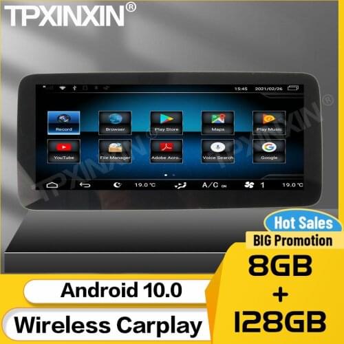 8+128G Car Multimedia Stereo Receiver Android 10 For Mecerdes Benz SLK 2012 2013 2014 2015 WiFi GPS BT Navigation Auto Head Unit