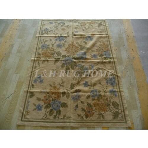 Free Shipping 4'x6' Needlepoint Rugs, Handmade carpet 100% New Zealand Wool