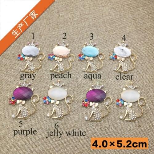 Free Shipping Wholesale 30pcs/lot 40x52mm Rhinestone Flatback Button For Hair Flower Wedding Invitation DIY Button ZIJE024