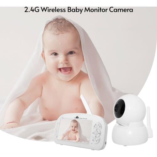 2.4G Wireless 1080P Baby Monitor with Camera Video 5 Inch Two-Way Talk/Lullabies Playing/Room Temperature Detection/Time Setting