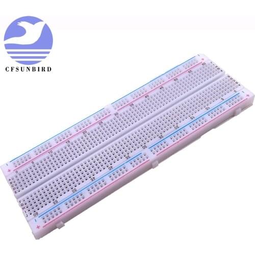 CFsunbird Breadboard 830 Point Solderless PCB Bread Board MB-102 MB102 Test Develop DIY