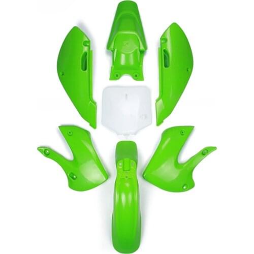 KLX110 motorcycle parts dirt bike plastic Fairing Fender Kit and number plate For KLX 110 KX65 DRZ110 RM65