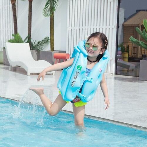 Baby life vest PVC child swimming jacket Buoyancy inflatable float for kid learn to swim boating drifting safety lifeguard Vest