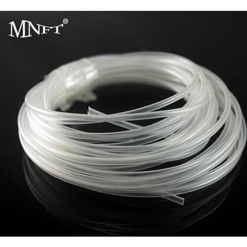 MNFT 5M High Clear Elastic Heat Shrinkable Tublings for Fly Tying Rig Making Hook Jig Shank Protecting Sleeve Fishing Tool