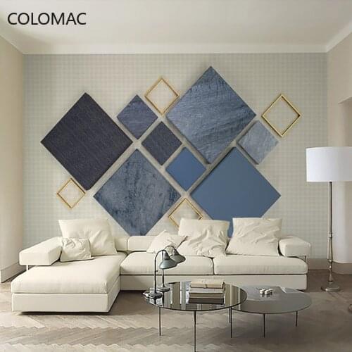 Colomac Custom Nordic Living Room Creative Geometric Background Wallpaper Bedroom Seamless Mural 3d Stickers Drop Shopping