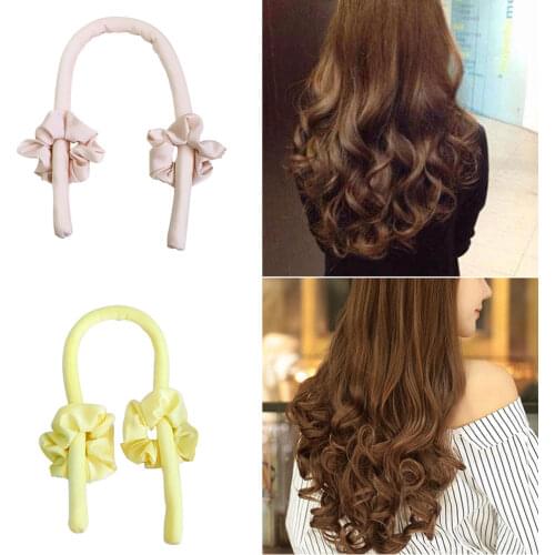 Heatless Curling Rod Headband No Heat Curls Ribbon Hair Rollers Sleeping Soft Headband Hair Curlers DIY Hair Styling Tools