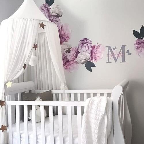 Kids Baby Bed Canopy Bedcover Mosquito Net Curtain Bedding Dome Tent Cotton UK Mosquito Net Girls Room Decoration Pest control