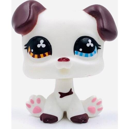 LPS CAT 3CM MINI Custom-made Baby Puppy for Pet Shop Toy Great Dane #577 Dog White Body Clover Eyes 1 Inch LPSCB