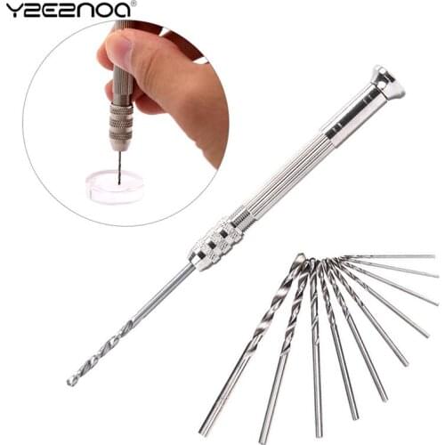 Metal Hand Drill Equipments Uv Resin Mold Tools And Handmade Jewelry Tool With 0.8mm-3.0mm Drill Screw (10pcs Twist Drill)