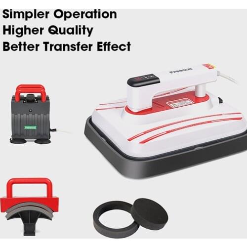Mini Portable Heat Press Machine Thermal Transfer Device 0-999s Timing Adjustable 0-200℃/0-392℉ Temperature Adjustment