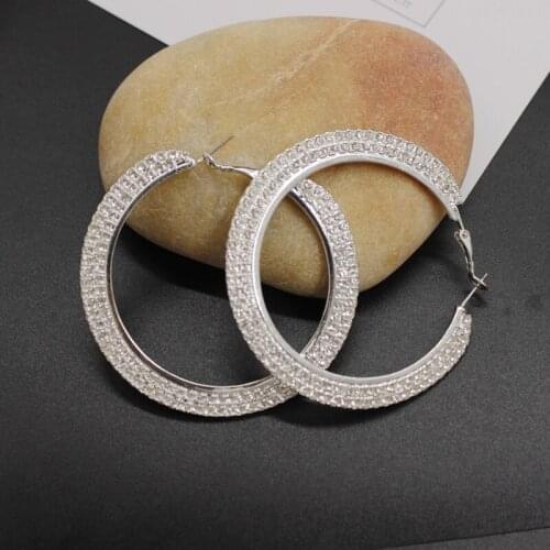 Fashion super shiny exaggerated geometric circle Earrings New fashion women jewelry wholesale