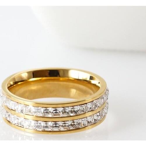 New Arrival Full CZ Crystal Charm Wedding Party Rings For Women Girls Jewelry Gift Bohemia OL Gold Color Rings bague femme