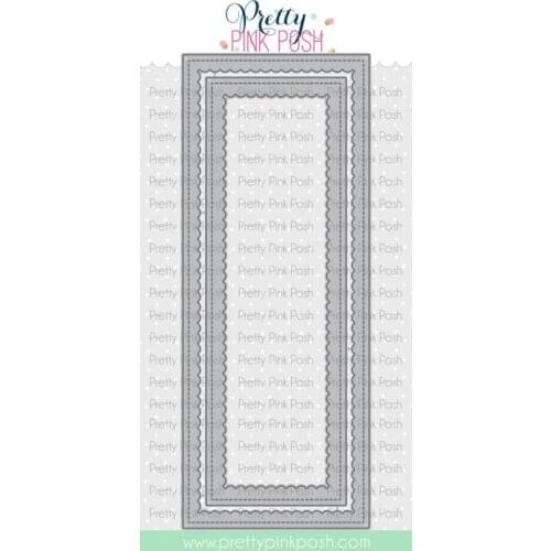 New Slimline-Scallop Frames metal Cutting Dies Stencils DIY Scrapbooking Paper/photo Cards Embossing Dies
