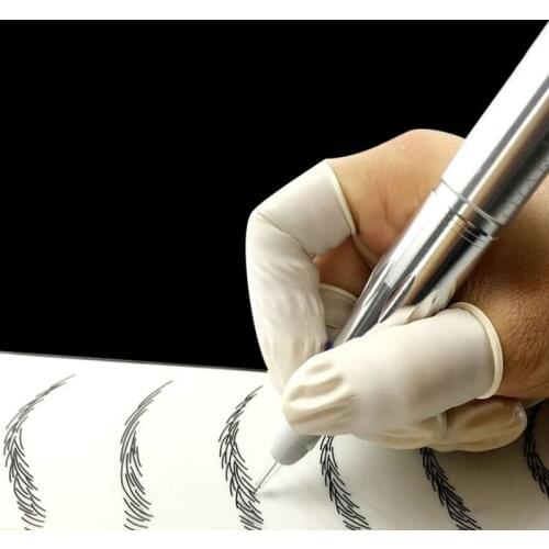 100pcs/bag Microblading Accessories Permanent Makeup Tattoo Supplies Disposable Natural Rubber Gloves Portable Extension Gloves