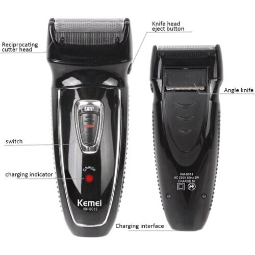 KEMEI 2 Heads Electric Shaver Rechargeable Reciprocating Electronic Shaving Machine Rotary Hair Trimmer Face Care Razor KM-8013