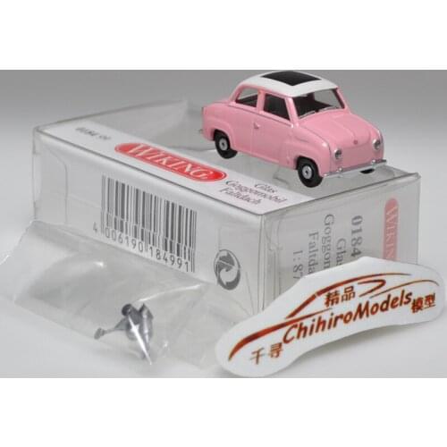 1:87 Plastic Model German Simulation Plastic Pocket Model Pink Glas Goggomobil Classic Display Model Pocket Toy Limited Edition