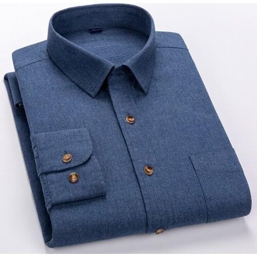 Pure Cotton Long Sleeved Shirts for Men High-grade Color Spinning Business Casual Striped Shirt Plaid Shirt Slim Fit Shirt Men