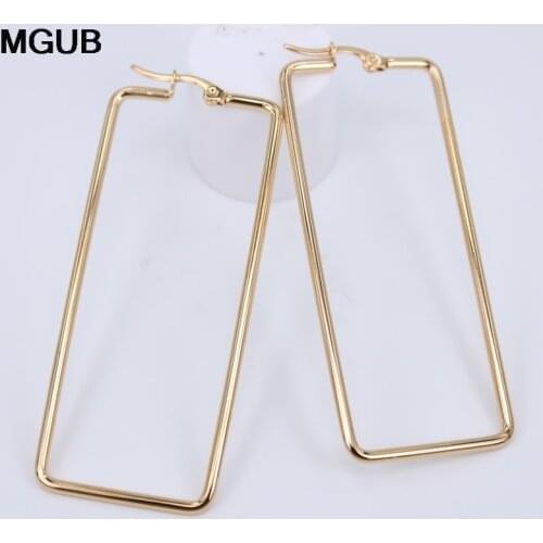 Stainless steel Geometric Hoop Earrings 53mm 63mm 73mm diameter Big Smooth Circle Earrings Hoop Earrings for Women Jewelry LH711