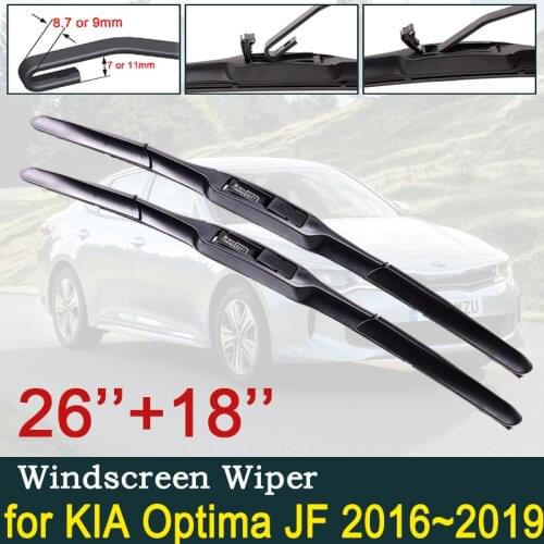 For KIA Optima JF 2016~2019 K5 Front Windscreen Windshield Wipers Blade Car Accessories Sticker Car Wiper Blade 2017 2018