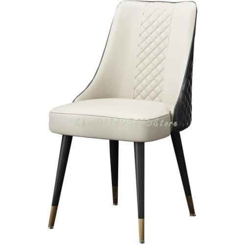 Postmodern Nordic Light Luxury Dining Chair Home Solid Wood Hotel Dining Table Chair Casual Dining Simple Backrest Stool