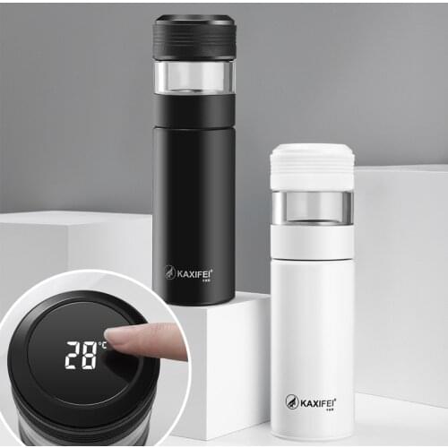 450ML Glass Tea Thermos Temperature Display Glass Bottle Thermos Vacuum Cup Thermoses Tea Mug Cup Tea Infuser Thermal Cup Mug