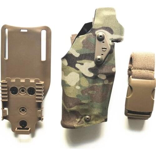 TMC Tactical Glock Holster X300 Light-Compatible with QL Mount Holster Panel Adapter Leg Shroud Drop for Pistol Glock17/18/19