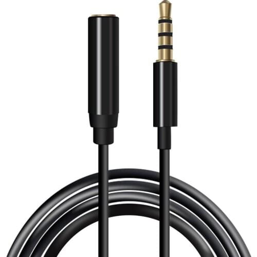 2m Microphones Extension Cable 3.5MM Microphone Extend Cord Male 4 Pole TPE Wired Metal Shell Audio Cables For Mic Accessories