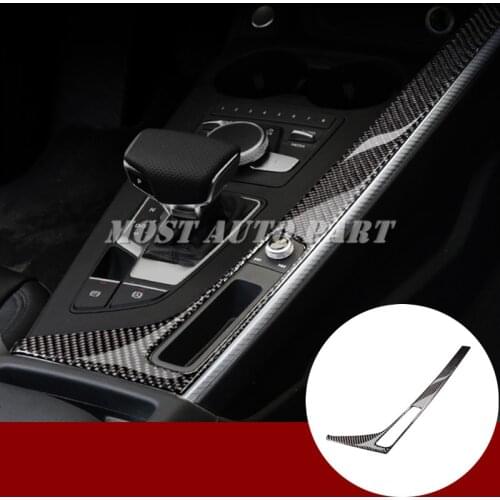 Carbon Fiber Console Gear Shift Box Frame Trim Cover For Audi A4 S4 2016-2020 Car accesories interior Car decoration