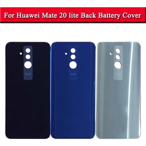 Back Glass Cover For 6.3" Huawei Mate 20 Lite Battery Cover Door Rear Housing Panel Case For Huawei Mate 20 Lite Battery Cover
