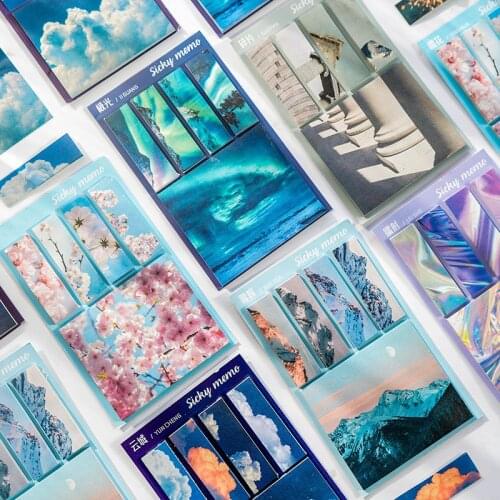 100 Sheets/pack Divider Design Memo Pad Sticky Notes Bookmark Marker Memo Sticker Paper Student office Supplies