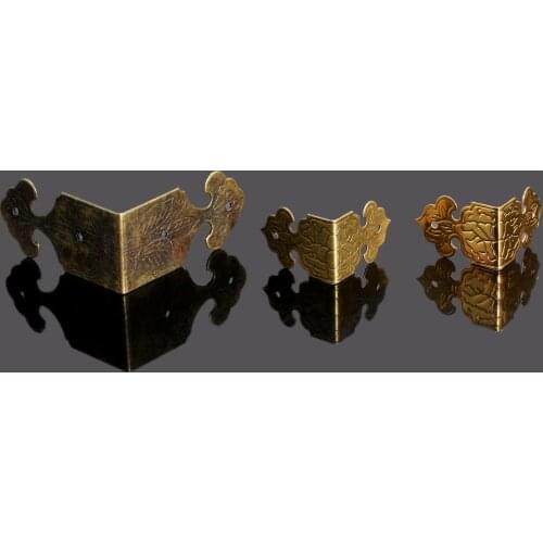 12Pcs Decorative Corner Bracket for furniture Wood Box Corner Protector Decorative Corbel Fittings