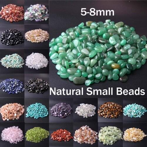 Natural Stone Beads Colorful 5-8MM 20 50 100G Mixed Gravel Chip Beads Irregular Energy Gem Stone For Fish Tank Bonsai Decoration