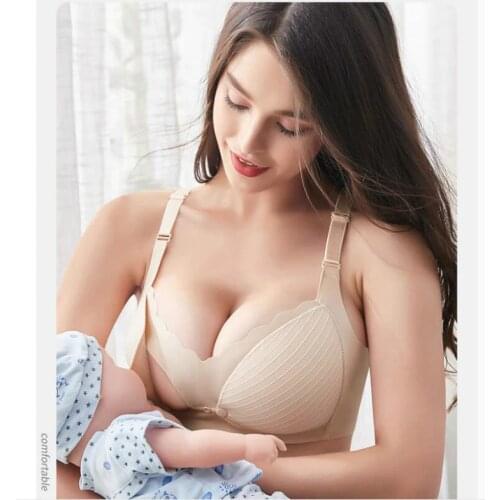 D001 Maternity Nursing Bras Pregnant Women Lingerie Breastfeeding Hot Front Closure Breast Feeding Bras Large Size Brassiere