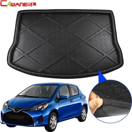 Cawanerl Car Trunk Mat Floor Boot Tray Liner Cargo Carpet Luggage Mud Protection Pad Accessories For Toyota Yaris L 2017 2018