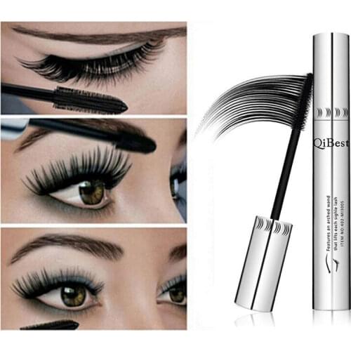 QiBest 5ml 3D Black Mascara Professional Waterproof Silky Eyelash Extension Makeup Cosmetics Lengthening Curling Mascara