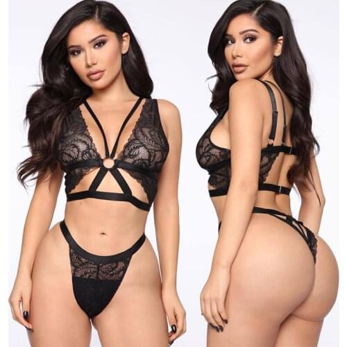 Women Lace Bra Sets Seamless Underwear Backless Vest Sexy Padded Bralette Lingerie Ultrathin Bra & Brief Sets Female Intimates