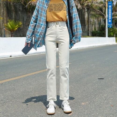 Jeans Woman Denim Trousers Straight Jeans Boyfriend Femme Denim Pants Women Pants High Waist Vintage New streetwear 2021 casual