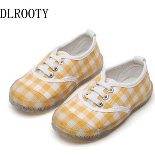 Children Shoes Flat Boys Girls Casual Biscuit Jelly Lattice Fashion Loafers Slip On Sneakers Kids Canvas Sport Breathable Spring